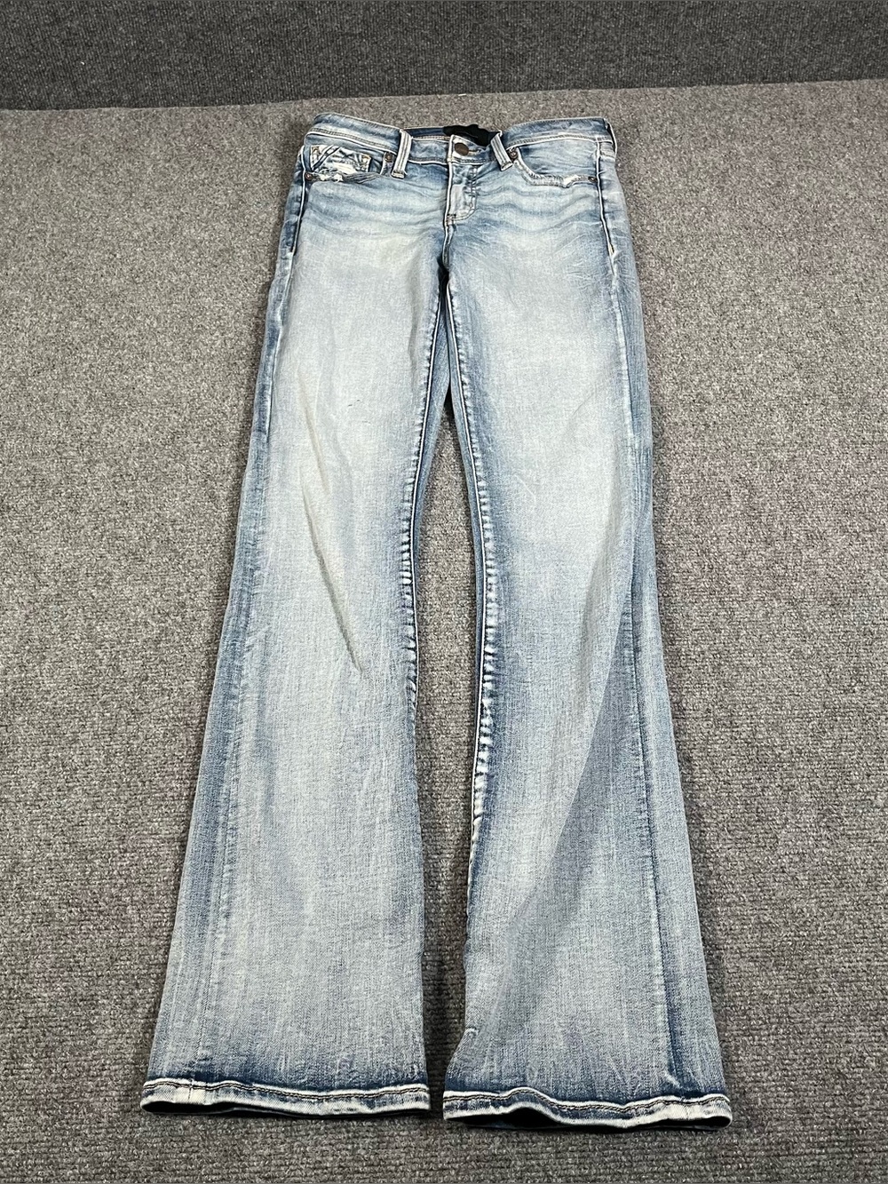 Buckle Black Jeans Womens 26x32 Tailored Bootcut Light Wash Western Preppy